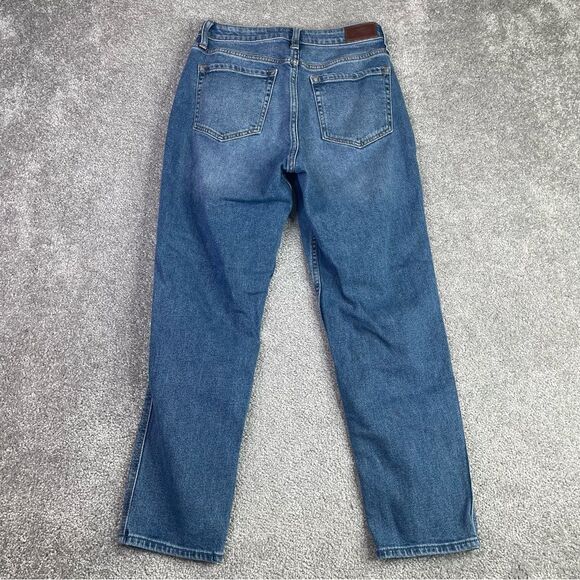 Hollister Mom Jeans Women's 26X25 Blue Straight Ultra High Rise Medium Denim - Picture 3 of 11